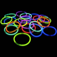 Bracelets lumineux de couleurs assorties - 50 unités