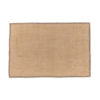 Set de table de 45 x 30 cm jute bordure anthracite