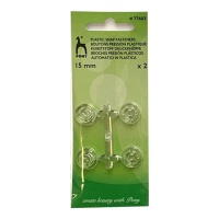 Boutons-pression en plastique de 1,5 cm - Pony - 2 paires