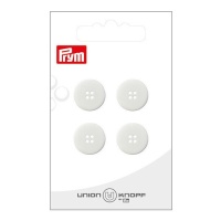 Boutons blancs avec 4 trous de 1,5 cm - Prym - 4 unités