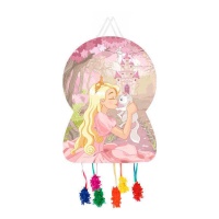 Piñata de princesse avec petit chat de 46 x 65 cm