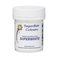 Colorant en poudre super blanc de 20 g - Sugarflair