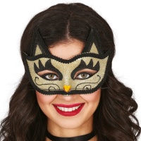 Masque de chat doré