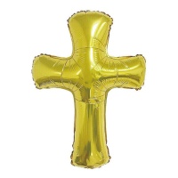 Ballon croix dorée de 61 x 87 cm