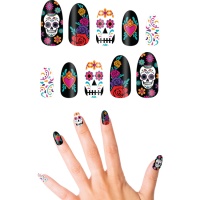 Faux ongles de Catrina pour Halloween