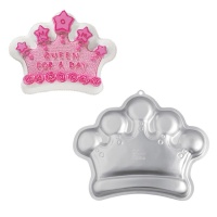 Moule couronne de Princesse en aluminium anodisé de 33 x 24,5 cm - Wilton