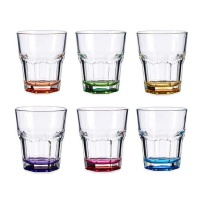 Verre de 285 ml avec base colorée - 6 unités