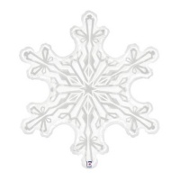 Ballon flocon de neige blanc de 97 cm - Grabo