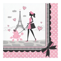 Serviettes de Paris de 16,5 x 16,5 cm - 18 unités