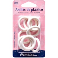 Anneaux en plastique de 1,9 cm - Hemline - 10 unités