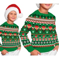 Pull de Noël de lutin pour enfant