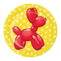 Assiettes de Party Balloon Animals de 18 cm - 8 unités