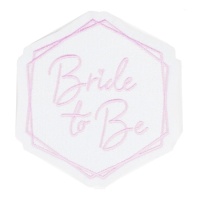 Patch thermocollant Bride To Be blanc et rose