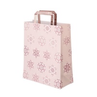 Sac cadeau de 42 x 30 x 10 cm de Noël rose - 1 unité