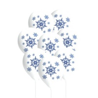 Ballons en latex Snow Princess de 27 cm - 8 unités