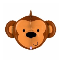 Ballon tête de singe 3D de 69 cm - Grabo