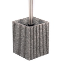 Porte-brosse de toilette gris à rayures