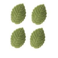 Figurines en sucre feuille vert olive de 3,7 cm - Dekora - 200 unités