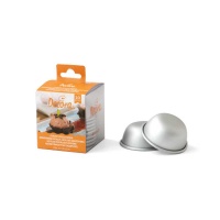 Moule demi-sphère en aluminium de 2,3 x 5 cm - Decora - 10 unités