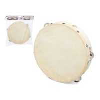 Tambourin en bois et peau de 19 cm