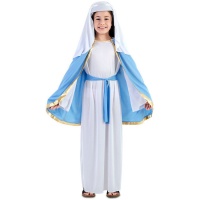 Costume de Vierge Marie avec chapeau pour filles