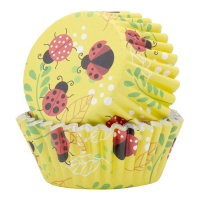 Capsules pour cupcakes coccinelles et fleurs - PME - 30 unités