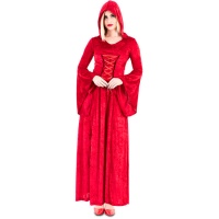 Costume de Reine Rouge avec capuche pour femme