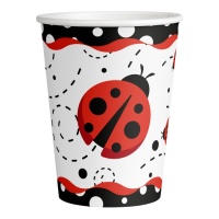 Gobelets Coccinelle de 250 ml - 8 unités