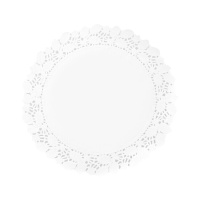 Dentelle ronde de papier blanc de 32 cm - 100 unités