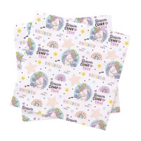 Serviettes de Rêve de Licorne de 16,5 cm - 20 unités