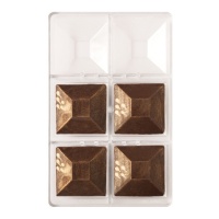 Moule de plateau carré petit pour chocolat - Decora - 6 cavités