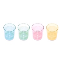 Gobelets en plastique de 33 ml en couleurs pour shots - 10 unités