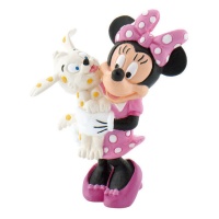 Figurine pour gâteau de Minnie avec petit chien de 7 cm - 1 unité