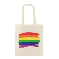 Sac en coton avec drapeau arc-en-ciel