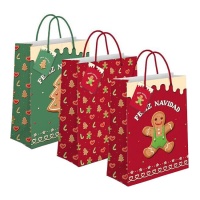 Sac cadeau de 14 x 11,5 x 6,7 cm de Sweet Christmas - 1 unité