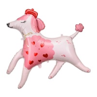 Ballon en aluminium de chien amoureux de 119 x 108 cm - Partydeco