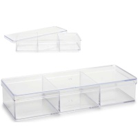 Organisateur de salle de bain 20 x 7 x 3,5 cm avec couvercle