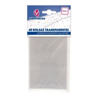 Sac pour bonbons transparent de 14 x 8 cm - 40 unités