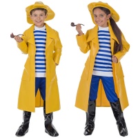 Costume de capitaine pêcheur jaune pour enfant