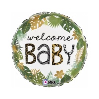 Ballon rond Jungle Welcome Baby de 46 cm - Grabo