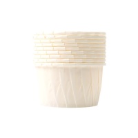 Capsules pour cupcakes mini blanches ondulées - Pastkolor - 100 unités