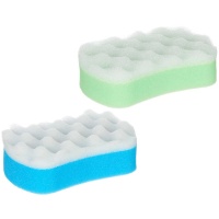 Éponge de bain exfoliante double couche assortie - 1 unité