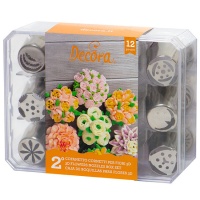 Kit de douilles russes en acier inoxydable n° 2 - Decora - 12 unités