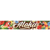 Fresque décorative Tropical Aloha en tissu de 2,90 x 1,50 m