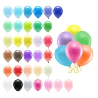 Ballons en latex de 26 cm pastel biodégradables - PartyDeco - 10 unités