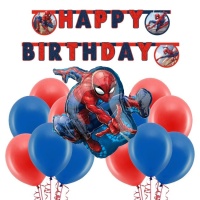 Ensemble de décoration pour fête de Spiderman - 22 pièces