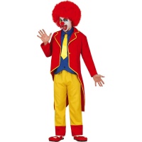 Déguisement de clown avec cravate jaune pour homme