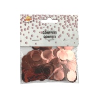 Confettis de cercles rose doré de 15 g