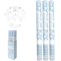 Canon à confettis de papillons blancs de 60 cm - 12 unités