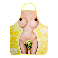 Tablier de femme nue avec fruits